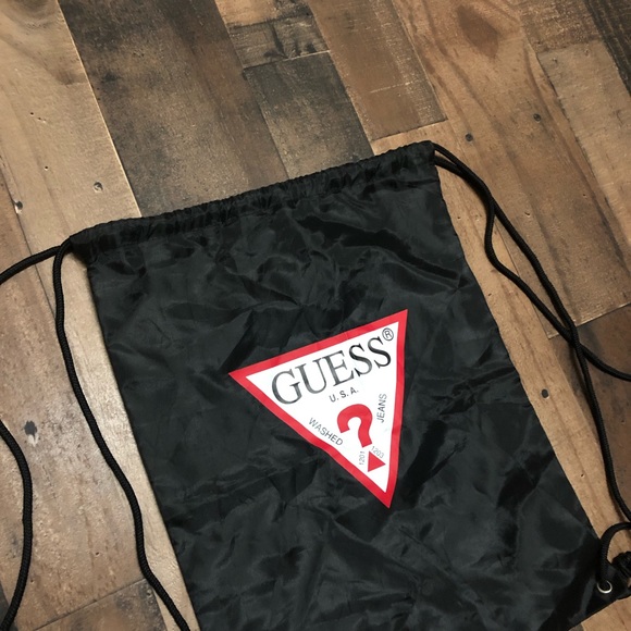 VTG Guess Drawstring Gym Travel Bag - Picture 2 of 4